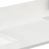 Custom image for White Quartz / 60 in / 60 inch Double Center Sink