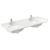 Custom image for Dark Gray with Brushed Chrome Trim / White Quartz, Rectangular Sink / 58