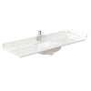 Custom image for Tanned Oak with Brushed Nickel Trim / White Quartz / No Mirror
