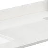 Custom image for White Quartz / 66 in / 66 inch Double Center Sink