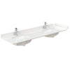 Custom image for Tanned Oak with Brushed Nickel Trim / White Quartz / No Mirror