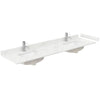 Custom image for Dark Gray with Brushed Chrome Trim / Giotto Quartz, Rectangular Sink / 70