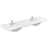 Custom image for White with Brushed Chrome Trim / White Quartz, Rectangular Sink / No Mirror
