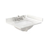 Custom image for White with Brushed Gold Trim / White Quartz / No Mirror