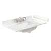 Custom image for Gray with Brushed Chrome Trim / White Quartz, Rectangular Sink / Medicine Cabinet
