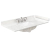Custom image for Dark Walnut with Brushed Nickel Trim / White Quartz / No Mirror
