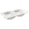 Custom image for Whitewashed Oak with Brushed Nickel Trim / White Quartz / No Mirror