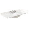 Custom image for White with Brushed Nickel Trim / White Quartz / No Mirror