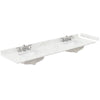 Custom image for White with Brushed Chrome Trim / Giotto Quartz, Rectangular Sink / 70