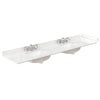 Custom image for White with Brushed Nickel Trim / White Quartz / No Mirror