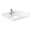 Custom image for Dark Walnut with Brushed Nickel Trim / Carrara Cultured Marble / No Mirror