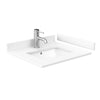 Custom image for White with Brushed Nickel Trim / White Cultured Marble / No Mirror