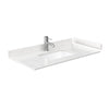 Custom image for White with Matte Black Trim / Carrara Cultured Marble / No Mirror