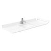 Custom image for Dark Gray with Brushed Nickel Trim / White Cultured Marble / No Mirror