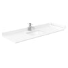 Custom image for Whitewashed Oak with Brushed Nickel Trim / White Cultured Marble / No Mirror