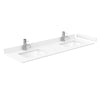 Custom image for Whitewashed Oak with Brushed Nickel Trim / White Cultured Marble / No Mirror