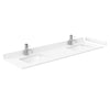 Custom image for White with Brushed Nickel Trim / White Cultured Marble / No Mirror