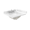 Custom image for Natural Oak with Brushed Gold Trim / Carrara Cultured Marble / No Mirror
