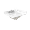 Custom image for Dark Walnut with Brushed Nickel Trim / White Cultured Marble / No Mirror