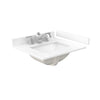 Custom image for Natural Oak with Brushed Gold Trim / White Cultured Marble / No Mirror