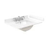 Custom image for Dark Walnut with Brushed Nickel Trim / White Cultured Marble / No Mirror
