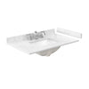 Custom image for Gray with Brushed Chrome Trim / Carrara Cultured Marble, Rectangular Sink / Medicine Cabinet