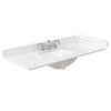 Custom image for Dark Blue with Brushed Nickel Trim / Carrara Cultured Marble / No Mirror