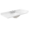 Custom image for Dark Gray with Brushed Nickel Trim / Carrara Cultured Marble / 46
