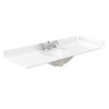 Custom image for Dark Walnut with Matte Black Trim / White Cultured Marble / No Mirror