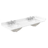 Custom image for White with Brushed Nickel Trim / White Cultured Marble / No Mirror