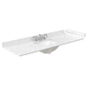 Custom image for Dark Gray with Matte Black Trim / Carrara Cultured Marble / No Mirror