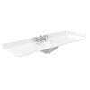 Custom image for Dark Gray with Brushed Nickel Trim / White Cultured Marble / No Mirror