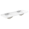 Custom image for Dark Gray with Brushed Nickel Trim / White Cultured Marble / No Mirror