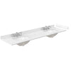 Custom image for Dark Gray with Brushed Chrome Trim / Carrara Cultured Marble, Rectangular Sink / 24