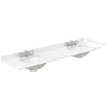 Custom image for Espresso with Brushed Chrome Trim / White Cultured Marble, Rectangular Sink / No Mirror