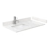 Custom image for Dark Walnut with Matte Black Trim / Carrara Cultured Marble / No Mirror