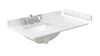 Custom image for Dark Blue with Brushed Nickel Trim / Carrara Cultured Marble / No Mirror