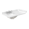 Custom image for Tanned Oak with Brushed Nickel Trim / Carrara Cultured Marble / No Mirror