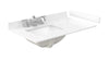 Custom image for Dark Gray with Brushed Nickel Trim / White Cultured Marble / No Mirror