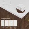 Custom image for Dark Walnut with Matte Black Trim / Giotto Quartz / No Mirror