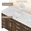 Custom image for Dark Walnut with Matte Black Trim / Giotto Quartz / No Mirror