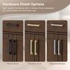 Custom image for Dark Walnut with Matte Black Trim / Giotto Quartz / No Mirror