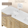Custom image for Whitewashed Oak with Brushed Nickel Trim / White Quartz / No Mirror