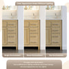 Custom image for Whitewashed Oak with Brushed Nickel Trim / White Quartz / No Mirror