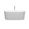 Custom image for Matte White with Polished Chrome Trim / 59