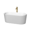 Custom image for Matte White with Polished Chrome Trim and Brushed Gold Faucet / 59