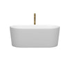 Custom image for Matte White with Polished Chrome Trim and Brushed Gold Faucet / 59