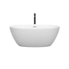 Custom image for Matte White with Polished Chrome Trim and Matte Black Faucet / 59