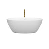 Custom image for Matte White with Shiny White Trim and Brushed Gold Faucet / 59