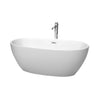 Custom image for Matte White with Polished Chrome Trim / 63